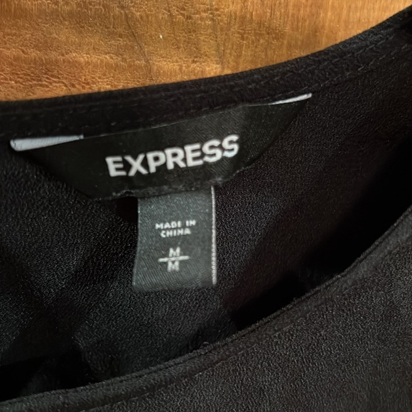 Express long sleeved black blouse size medium women’s - Picture 3 of 3